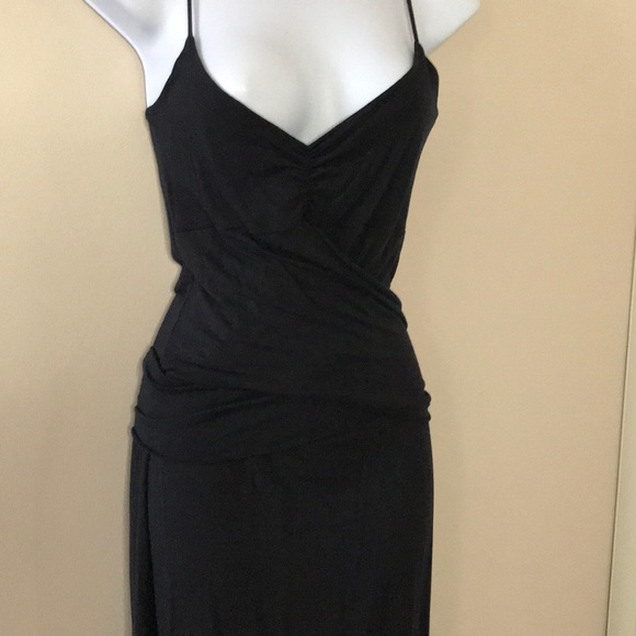 below the knee, low cut, strappy backless dress - Picture 4 of 7